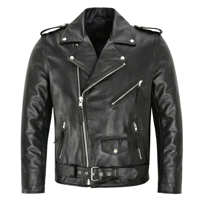 Men’s Slim Fit PU Leather Motorcycle Jacket – Fashion Biker Coat
