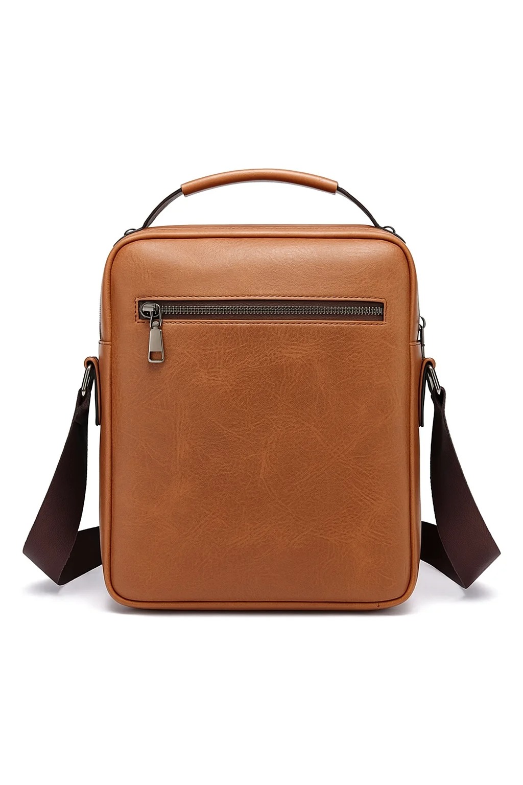 Men’s Vintage PU Leather Messenger Crossbody Bag - Image 2