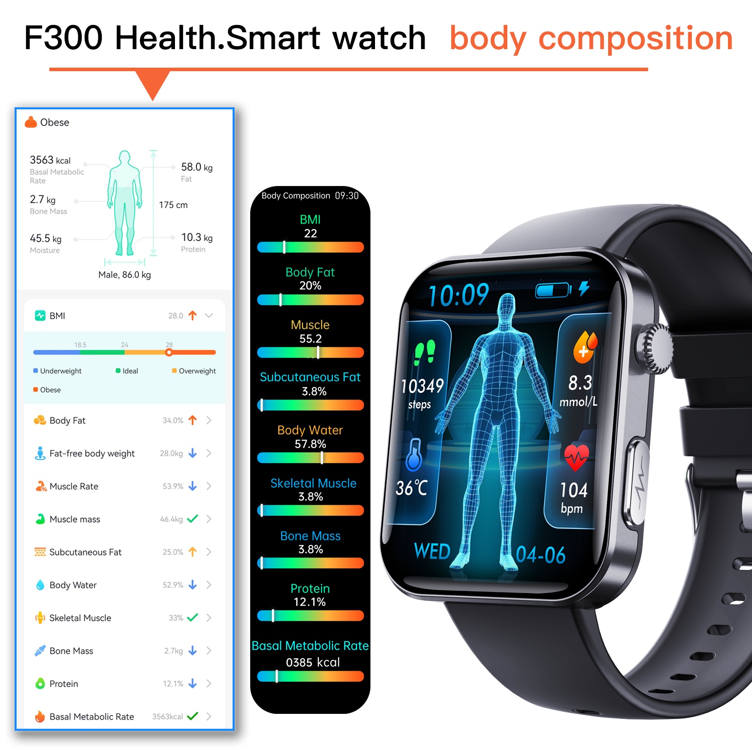 Smart Watch For Men Women Healthy Mornitoring Ips Screen Fitness Tracker With Bluetooth Call IP67 Waterproof Heart Rate Sleep SpO2 Monitor Pedometer Multiple Sports 7 Days Battery Life - Image 4