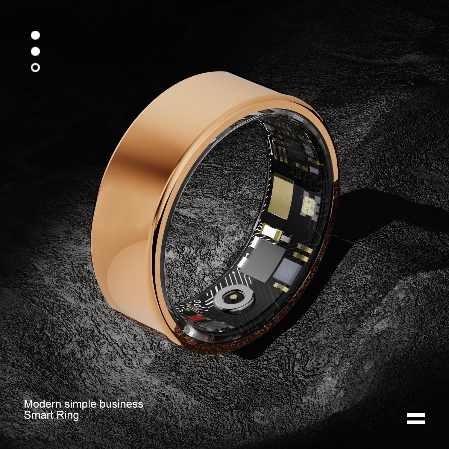 Smart Ring Health Tracker - Fitness Sleep Heart Rate Blood Oxygen Tracker Smart Ring For Men And Women,IP68 Waterproof Level Bluetooth Fitness Tracker Rings Family Care - Image 7