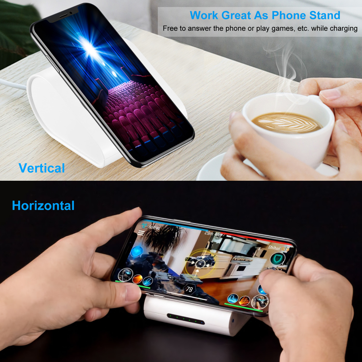 1Pc 10400mAh Qi Wireless Charging Power Bank For IOS Phone XS MAX XR Galaxy S10 S9 Note 9 - Image 5
