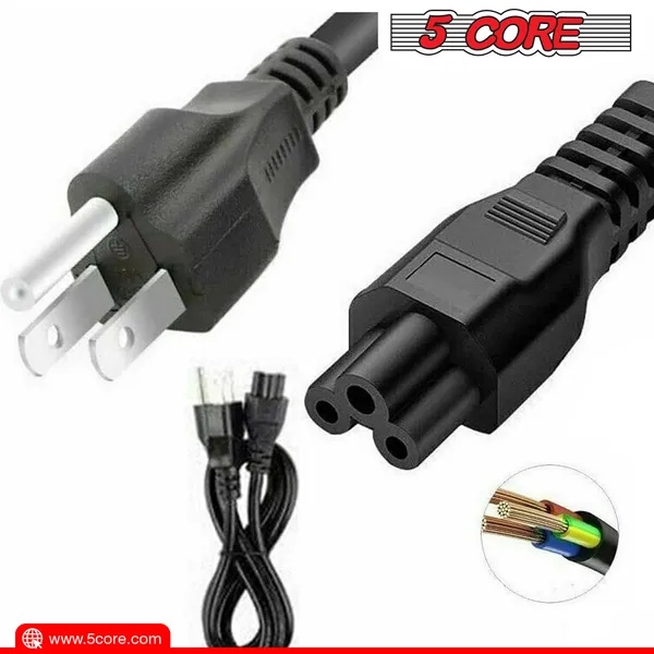 5Core AC Power Cord 6Ft 3 Prong US Male To Female Extension Adapter 18AWG 10A 7A 125V - Image 2