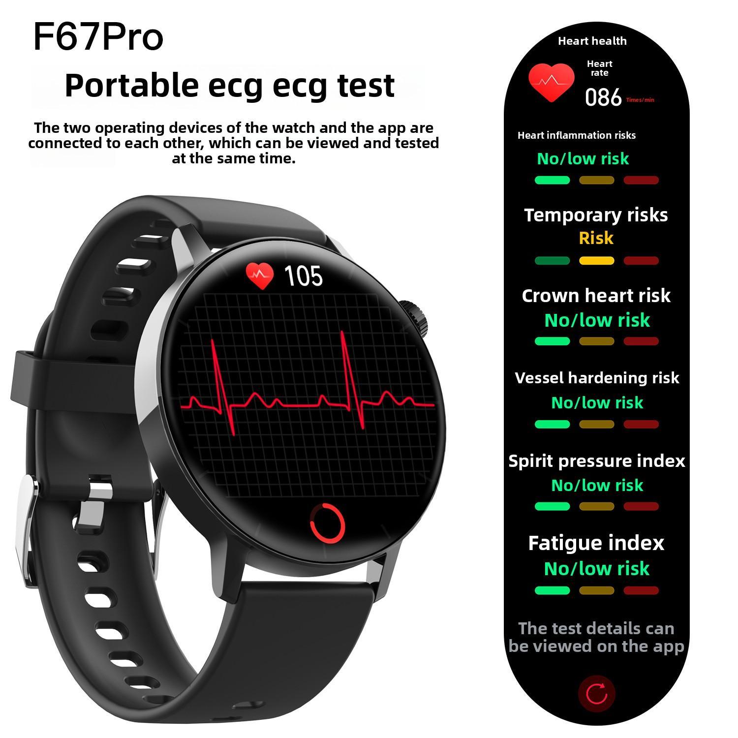 Smart Watch Non-Invasive Blood Glucose Body Temperature Blood Pressure Blood Oxygen Automatic Measurement ECG Ppg Blood Lipid Health Manager - Image 6