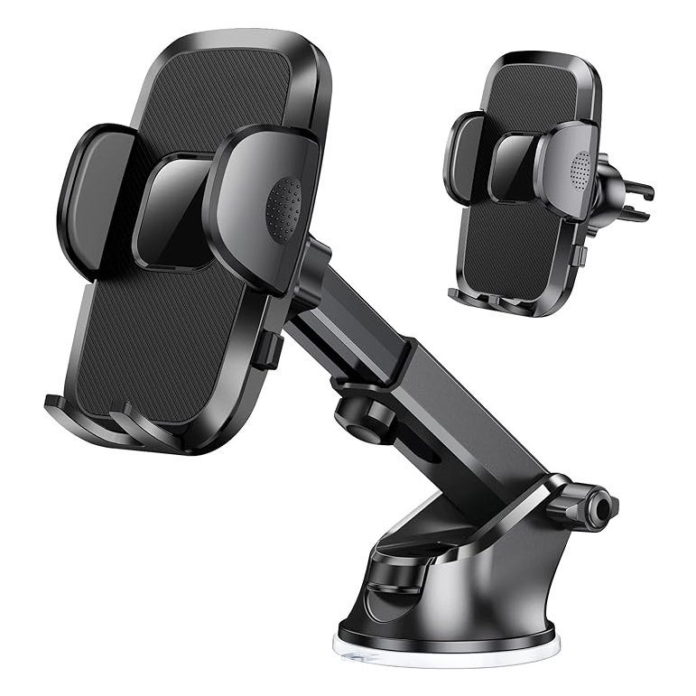 Phone Mount For Car, 4 In 1 Universal Car Phone Holder Mount For Dashboard Air Vent, Super Suction