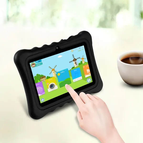 Shock-resistant Silicone Snap-on Case With Stand For 7′ Tablets