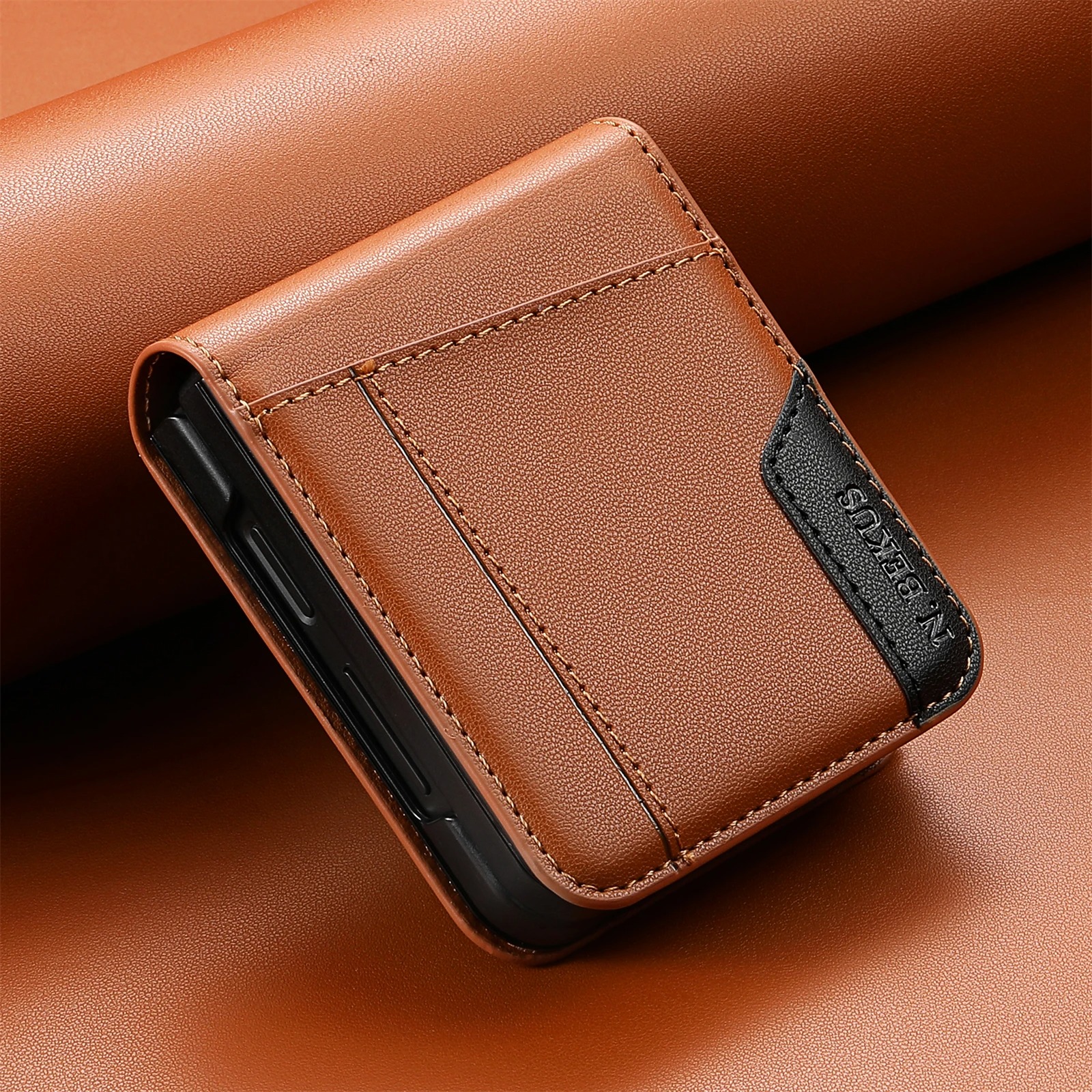 Flip Leather Wallet Case for Samsung Galaxy Z Flip 3–7 – Card Holder Book Cover - Image 10