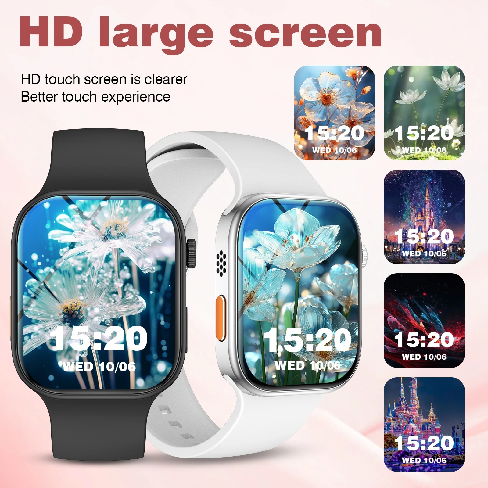 Smartwatch – 2.01" HD, wireless calls, message alerts, multi-sport, customizable, unisex - Image 15