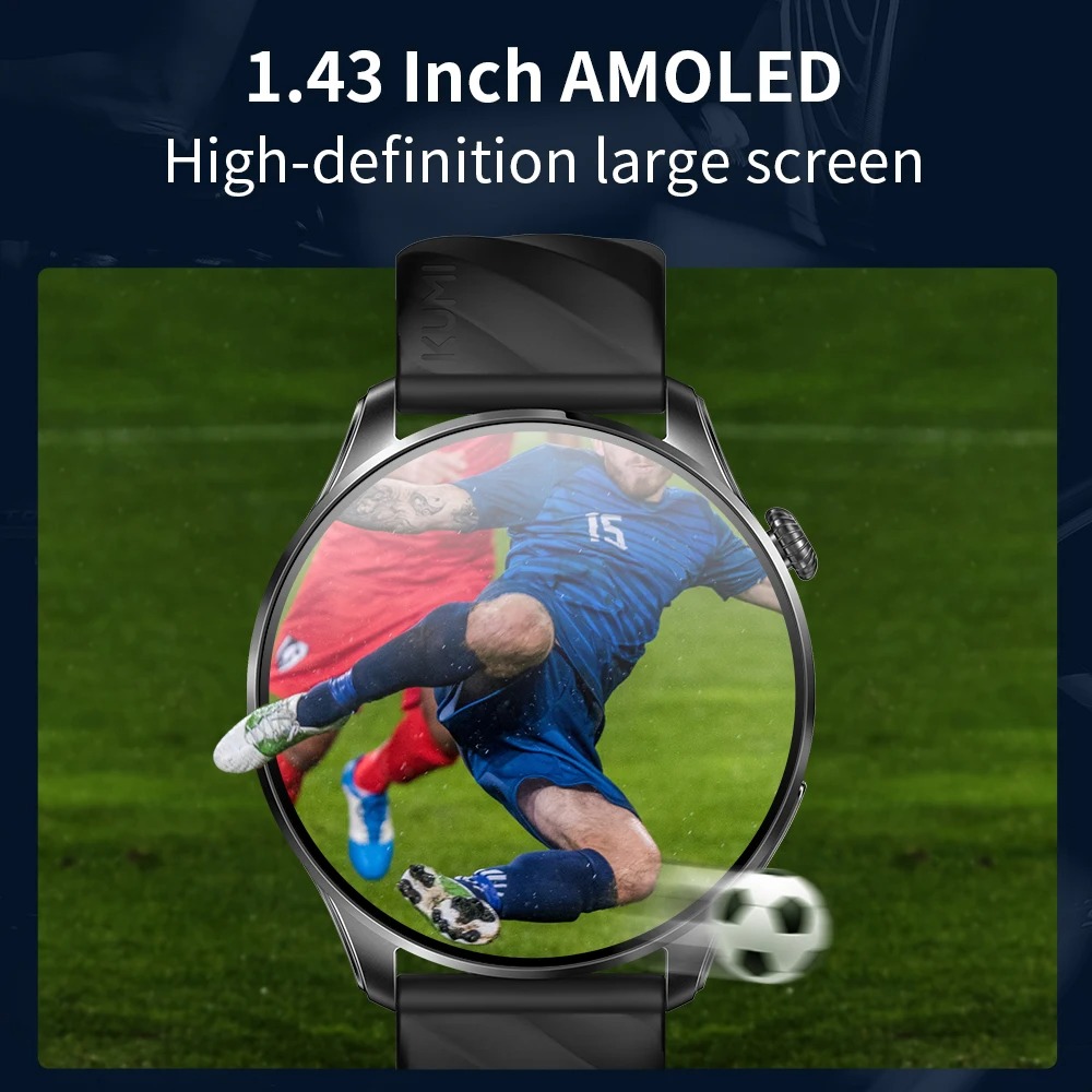 KUMI GW3 Pro Smartwatch – 1.43" AMOLED, IP68 Waterproof, Fitness & Health Tracker - Image 13