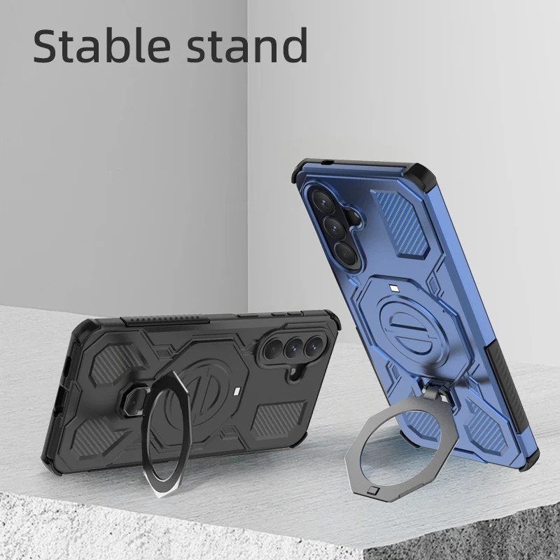 Magnetic Ring Armor Case for Samsung Galaxy A Series & S Series – Includes Mobile Phone Bag - Image 7