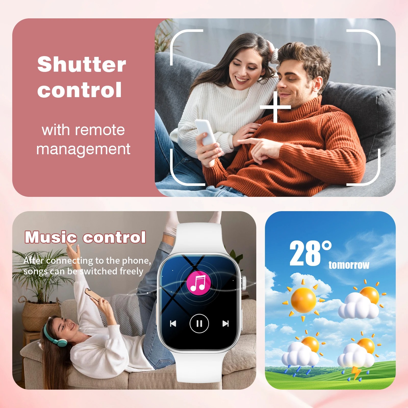 Smartwatch – 2.01" HD, wireless calls, message alerts, multi-sport, customizable, unisex - Image 12