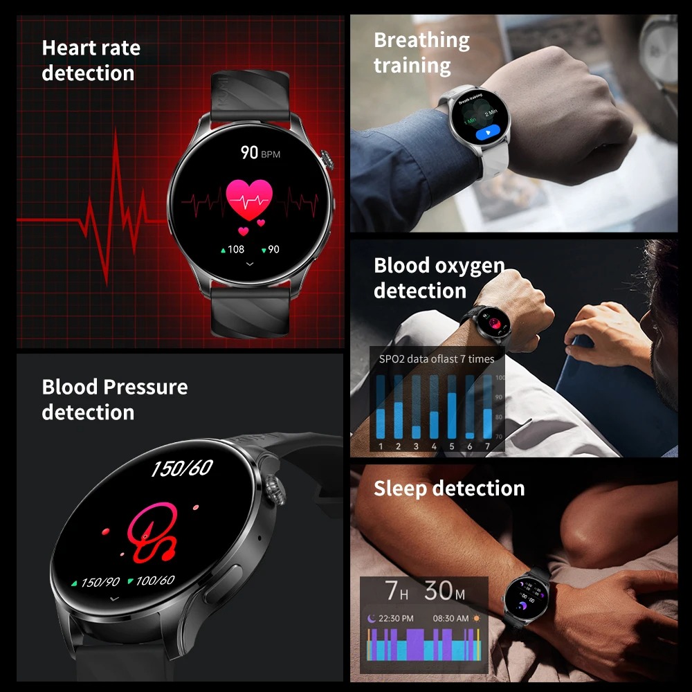 KUMI GW3 Pro Smartwatch – 1.43" AMOLED, IP68 Waterproof, Fitness & Health Tracker - Image 6