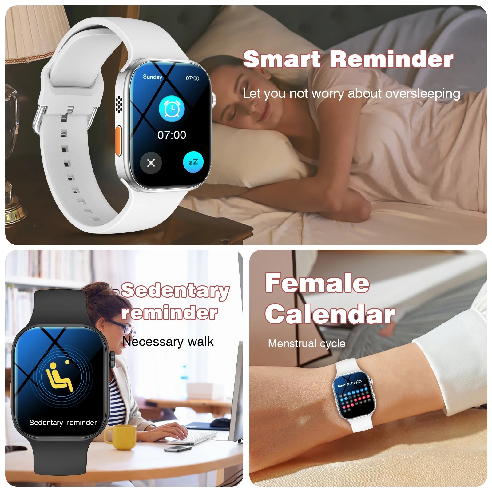 Smartwatch – 2.01" HD, wireless calls, message alerts, multi-sport, customizable, unisex - Image 10