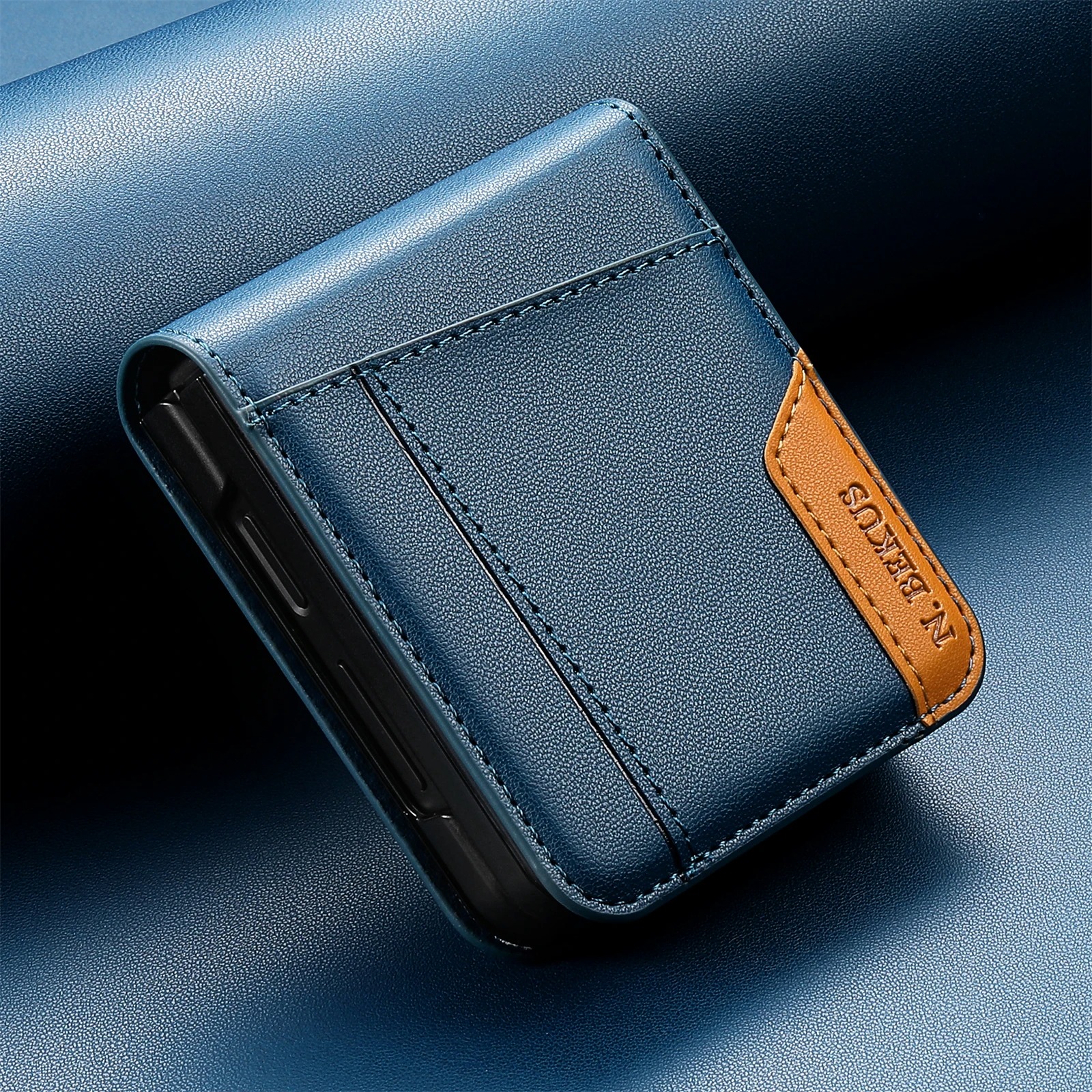 Flip Leather Wallet Case for Samsung Galaxy Z Flip 3–7 – Card Holder Book Cover - Image 2