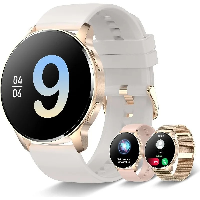 Women’s Smartwatch – 1.32″ HD Full Screen, Waterproof, Call & Answer, Fitness Tracker for Android & iOS
