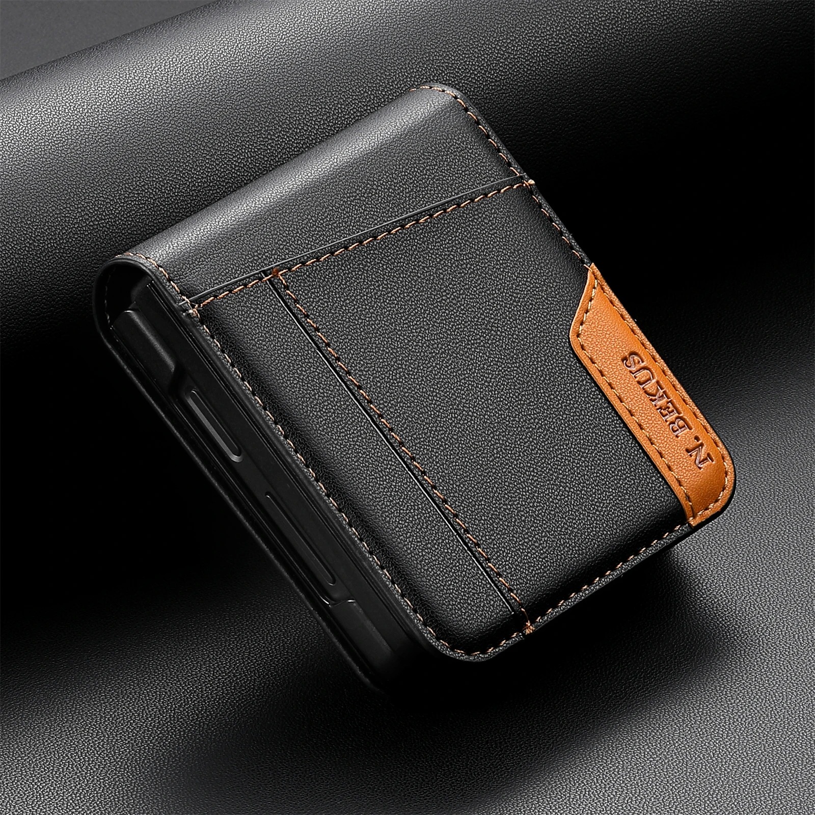 Flip Leather Wallet Case for Samsung Galaxy Z Flip 3–7 – Card Holder Book Cover - Image 9